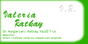 valeria ratkay business card